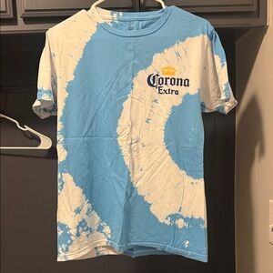 Corona Women’s Blue and White Tie-Dye T-Shirt